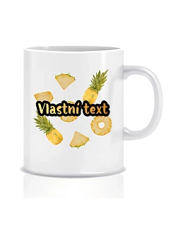 Personalizovaný klasický biely keramický hrnček s objemom 300 ml s letným ovocím