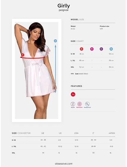 Elegantní župan   model 9147780 - Obsessive