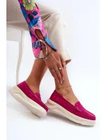 Dámské mokasíny model 21184641 fuchsia Step in style - SWEET SHOES Dámské mokasíny model 21184641 fuchsia Step in style - SWEET SHOES