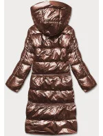 Dámska trojdielna zimná bunda medená (omdl-009)