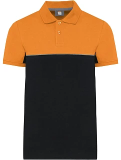 WK WK 210 Pracovné polo tričko s piké vzorom 20.W210 čierna/oranžová
