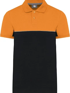 WK WK 210 Pracovné polo tričko s piké vzorom 20.W210 čierna/oranžová