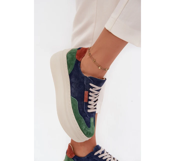 Semišové dámské tenisky na platformě model 21711172 - Zazoo Semišové dámské tenisky na platformě model 21711172 - Zazoo