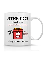 NAJLEPŠÍ DARČEK NA PRECHÁDZKU - klasický biely keramický hrnček 300 ml