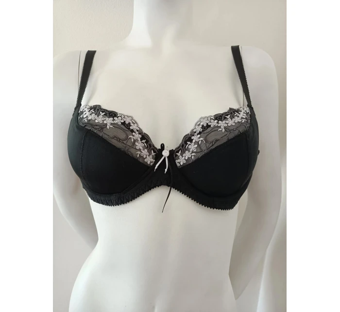 Vystužená podprsenka s kosticou 047 čierna - Kostar