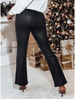 MODPEX dámske voskované čierne nohavice FashionStreet UY2299 MODPEX dámske voskované čierne nohavice FashionStreet UY2299