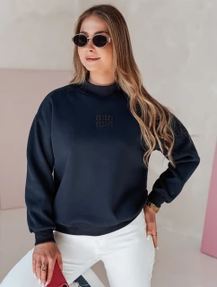 Dámska nadrozmerná mikina s nášivkou LOVASON navy blue FashionStreet BY1416