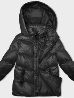 Dámska čierna páperová zimná bunda (23065-392)