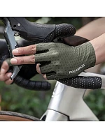 Rockbros priedušné cyklistické rukavice, krátke prsty, veľkosť: XL - zelené