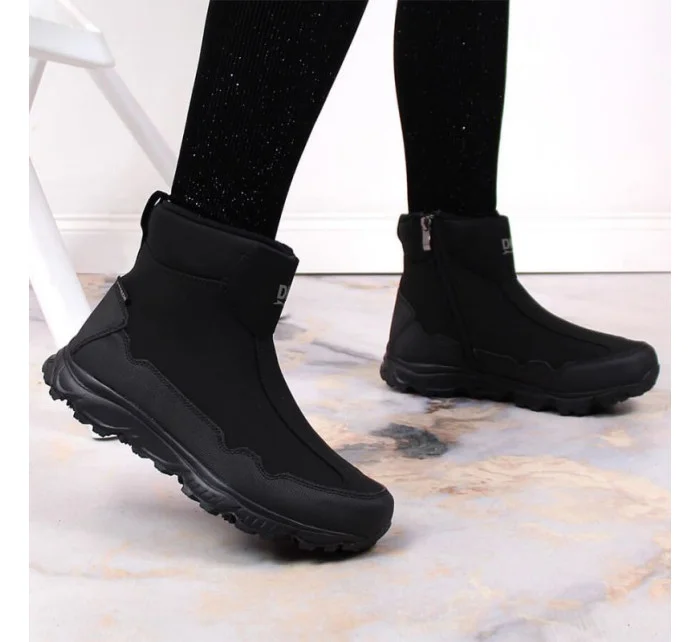 DK Jr model 21787601 nepromokavé zateplené sněhové boty černé - Inny