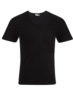 Promodoro 3082 Pánske tričko „Slim Fit“ s výstrihom do V 40.3082 čierne