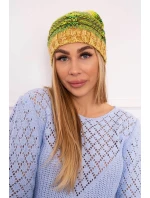 Fleecová čiapka Klaudia K255 neon green+yellow