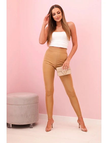 Dámské legíny s vysokým pasem z materiálu model 21755758 - K-Fashion