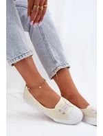 Dámské tenisky s výšivkou model 21693757 béžové - Lee Cooper