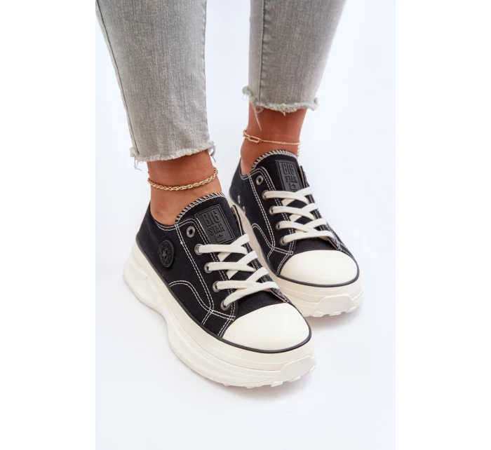 Dámske tenisky na pevnej podrážke Big Star Black