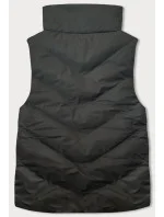 Oboustranná péřová dámská vesta v army barvě model 18823004 - J.STYLE Oboustranná péřová dámská vesta v army barvě model 18823004 - J.STYLE