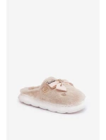 Pantofle S Mašlí A Ozdobami Béžové model 21680837 - Boto