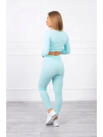 Pruhovaný top set model 20686778 mátový - Kesi