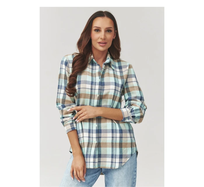 Košeľa s dlhým rukávom model 223228 Makadamia