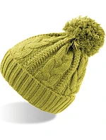 Pletená čepice s copánkovým vzorem green model 22452633 - Atlantis Headwear Pletená čepice s copánkovým vzorem green model 22452633 - Atlantis Headwear