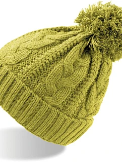 Atlantis Headwear Vogue Pletená čiapka s copánkovým vzorom 33.3090 zelená
