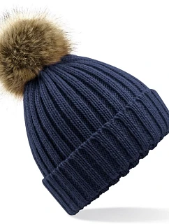 B 412 Pletená čepice s bambulí model 22433256 navy - Beechfield