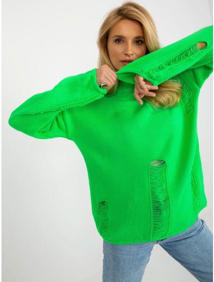 Dámsky sveter BA SW 8043 .03 fluo zelená - FPrice