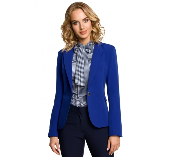 Bunda s límcem a zapínáním na knoflík královská modř model 15101648 - Moe