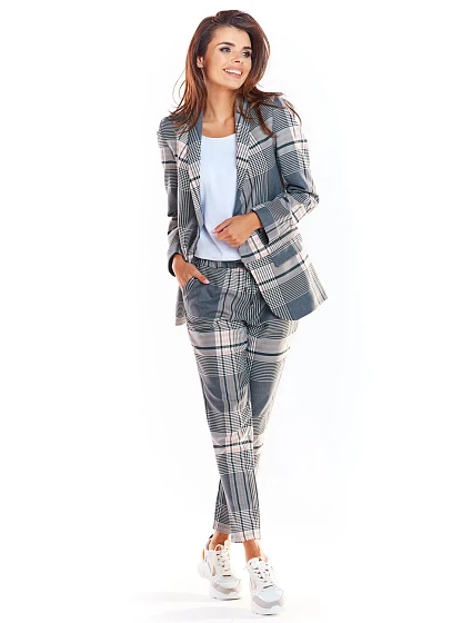 Dámské kalhoty model 18575058 Šedá mix - awama Dámské kalhoty model 18575058 Šedá mix - awama