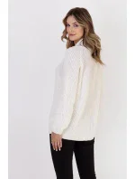 Dámsky sveter bez gombíkov SWE120 krémový - MKM Dámsky sveter bez gombíkov SWE120 krémový - MKM