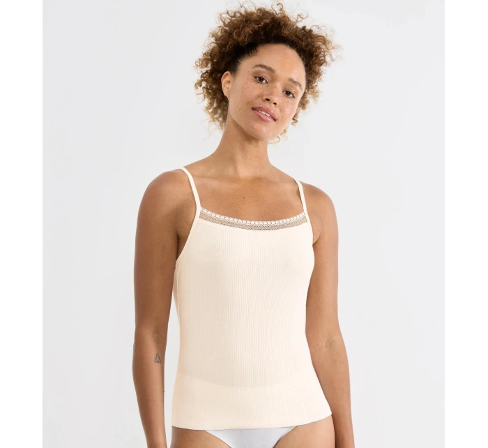 sloggi GO Ribbed Spaghetti Top - WHITE - SLOGGI WHITE - SLOGGI