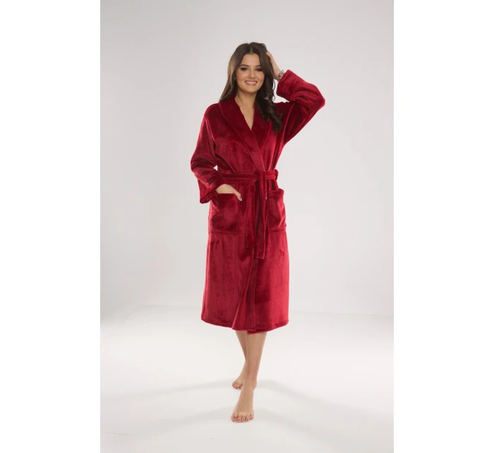 Dlhý dámsky župan s golierom De Lafense 628 Abigail