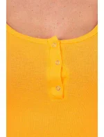 Šaty s gombíkovým výstrihom oranžové neónové