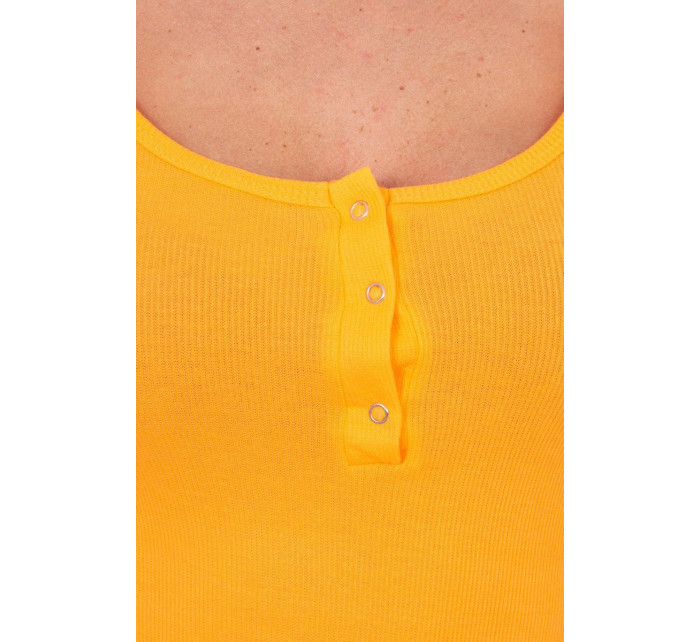 Šaty s gombíkovým výstrihom oranžové neónové