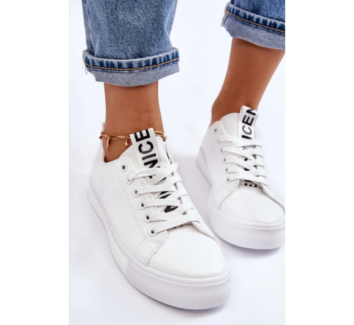 Trampki Damskie Klasyczne Białe Ville