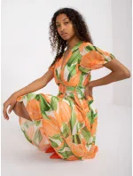 Šaty DHJ SK model 17339120 oranžová - FPrice Šaty DHJ SK model 17339120 oranžová - FPrice