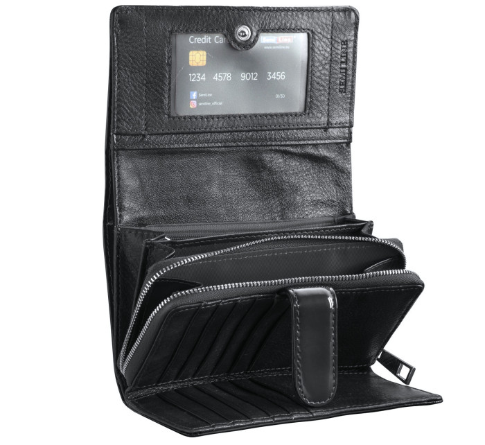 Kožená peňaženka Semiline RFID P8229-0 Black