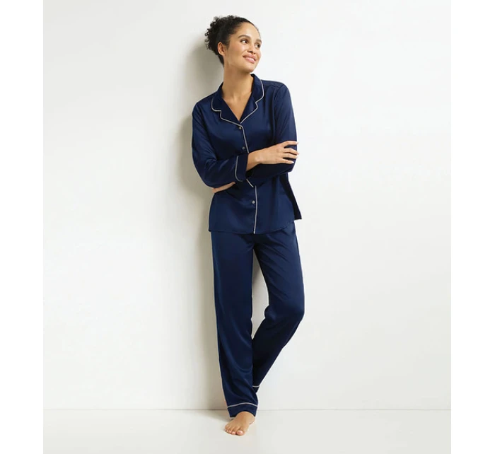 Dámské pyžamo set model 21312102 SET tmavě modrá - DIM Dámské pyžamo set model 21312102 SET tmavě modrá - DIM