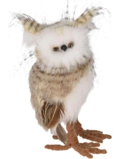 DEKORATÍVNA STOJACA SOVA VPRAVO 17CM HNEDÁ