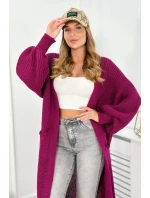 Dlhý sveter tmavo fialová Dlhý sveter tmavo fialová