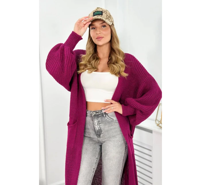 Dlhý sveter tmavo fialová Dlhý sveter tmavo fialová