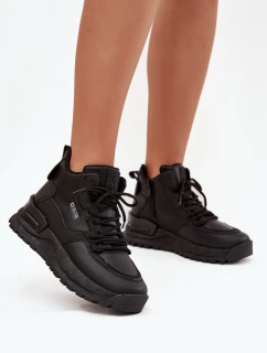 Buty Sportowe Damskie Na Platformie Big Star SS274509 Czarne