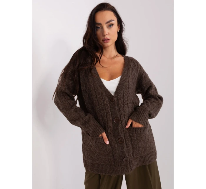 Sweter AT SW model 18959533 brązowy - FPrice Sweter AT SW model 18959533 brązowy - FPrice