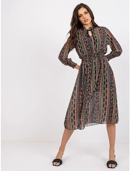 Šaty DHJ SK  černá a béžová model 17508528 - FPrice