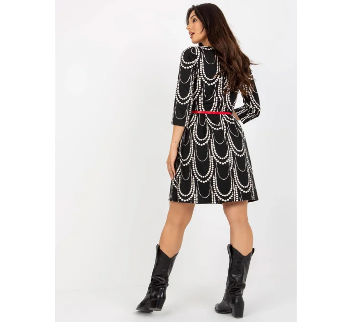 Dámské šaty LK SK model 20190964 Černá s bílou - FPrice