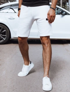 Pánské bílé teplákové šortky Dstreet model 21977188 - FashionStreet