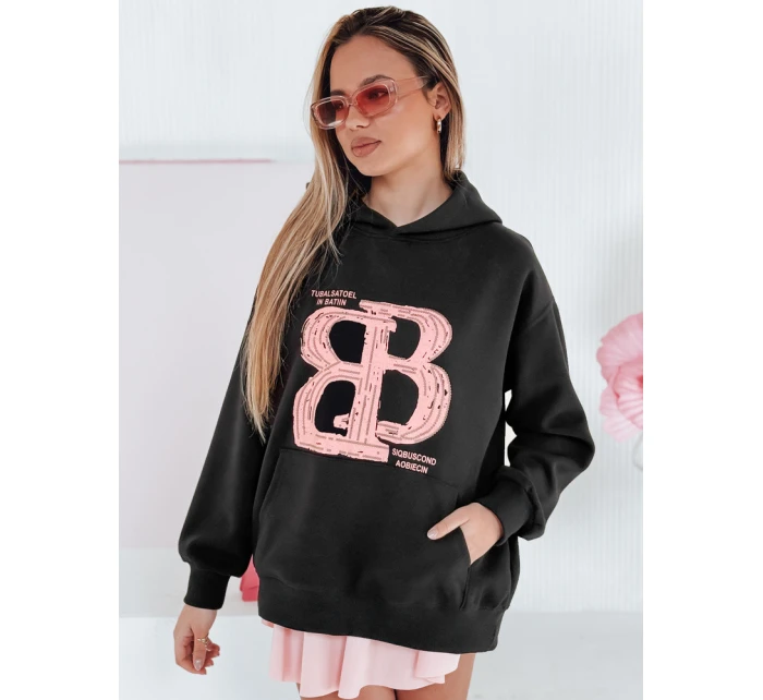 Dámska nadrozmerná mikina LITESSO black FashionStreet BY1413