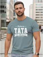 Tshirt męski z nadrukiem dla bawełniany petrol model 22217732 - FashionStreet