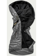 Lesklá vesta v grafitové barvě s kapucí model 16740682 - S'WEST
