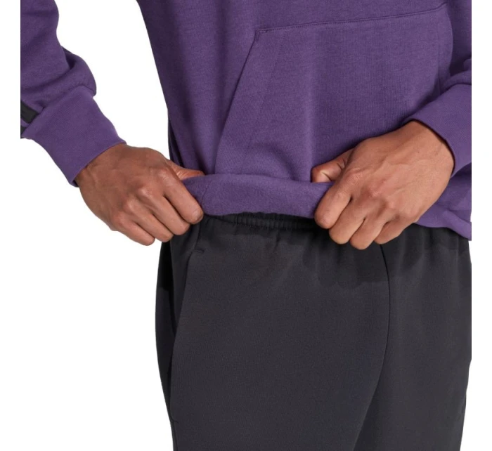 Pánská mikina Essentials 3Stripes Fleece fialová model 21342886 pánská - ADIDAS